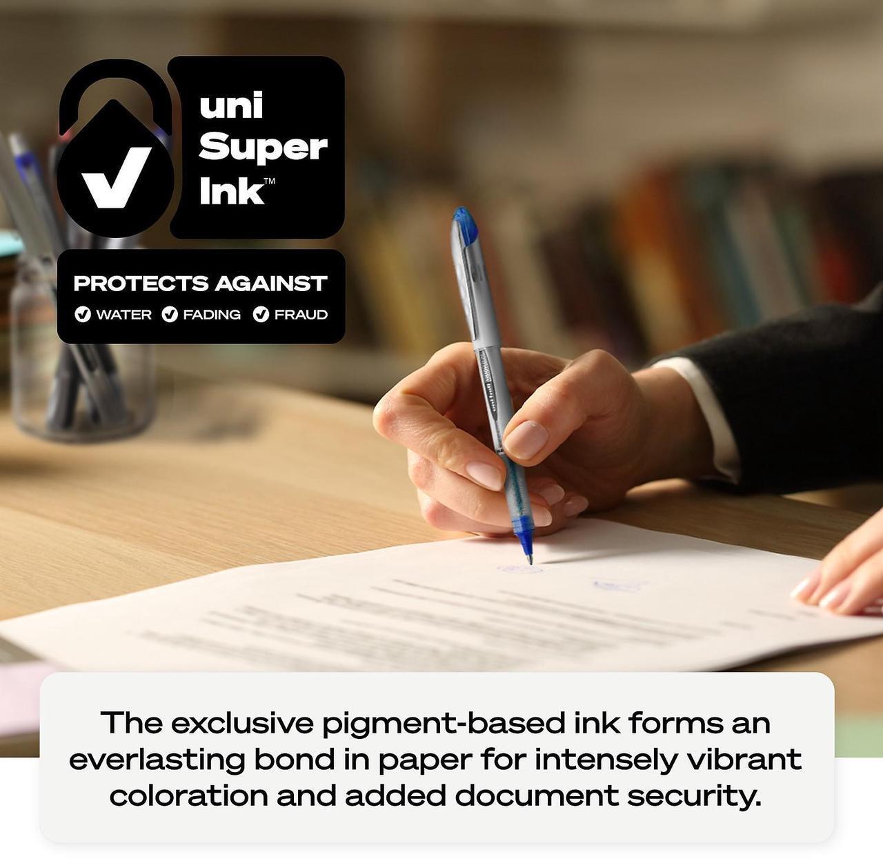 Alt view image 10 of 10 - uni-ball 61231 VISION ELITE Stick Roller Ball Pen, Black Ink, 0.8mm