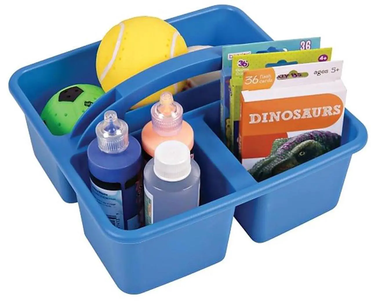 Alt view image 10 of 11 - Deflecto Antimicrobial Creativty Storage Caddy Blue 39505BLU