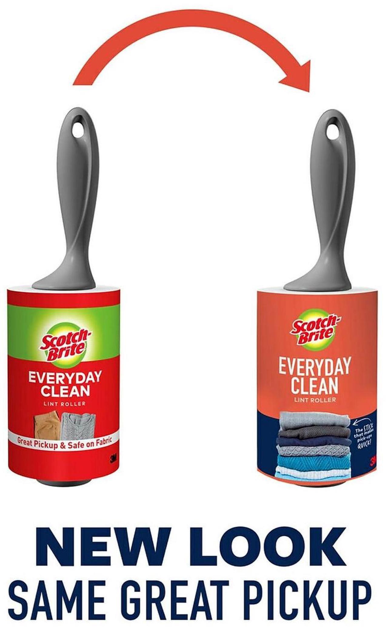 Alt view image 2 of 8 - Scotch-Brite Everyday Clean Lint Roller Refill 4 in x 35.2 ft 70 Sheets/Roll (836RFS-70)