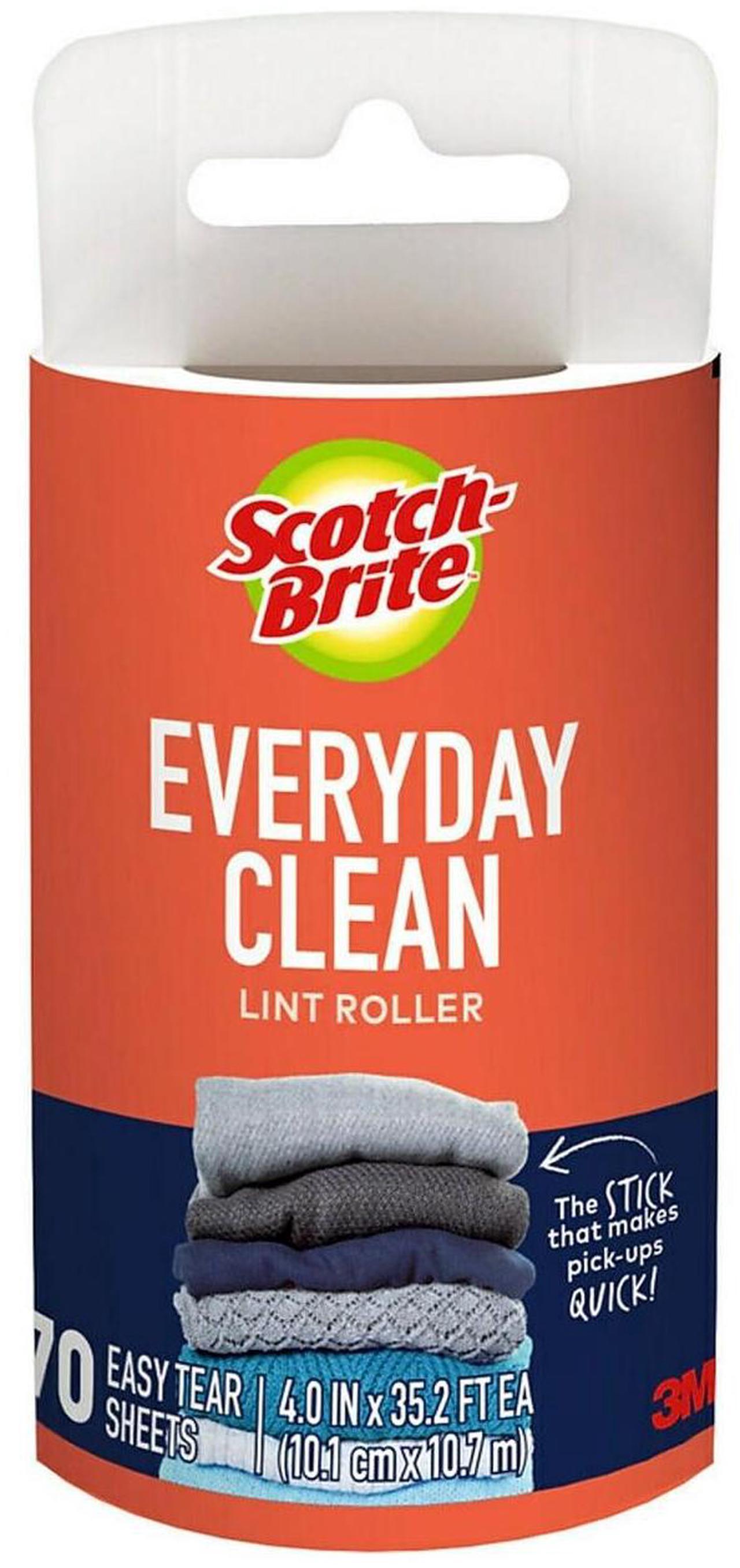 Main image of Scotch-Brite Everyday Clean Lint Roller Refill 4 in x 35.2 ft 70 Sheets/Roll (836RFS-70)