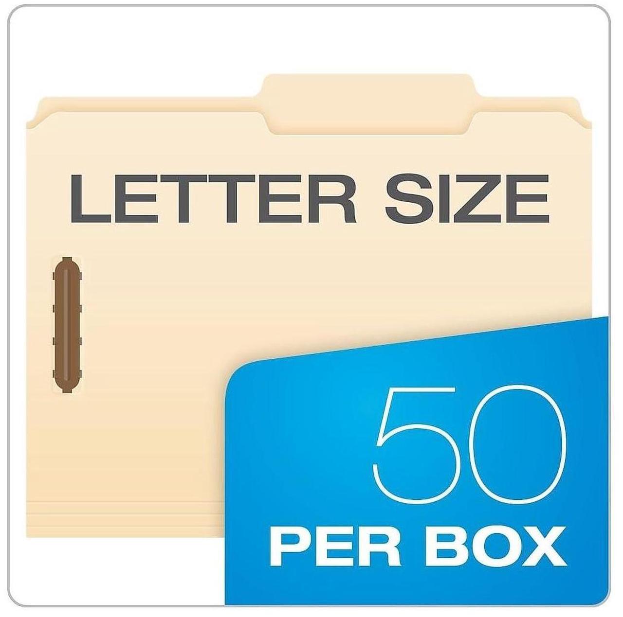 Alt view image 2 of 8 - Pendaflex Reinforced Classification Folder 3/4" Expansion Letter Size Manila 50/Box (24580)
