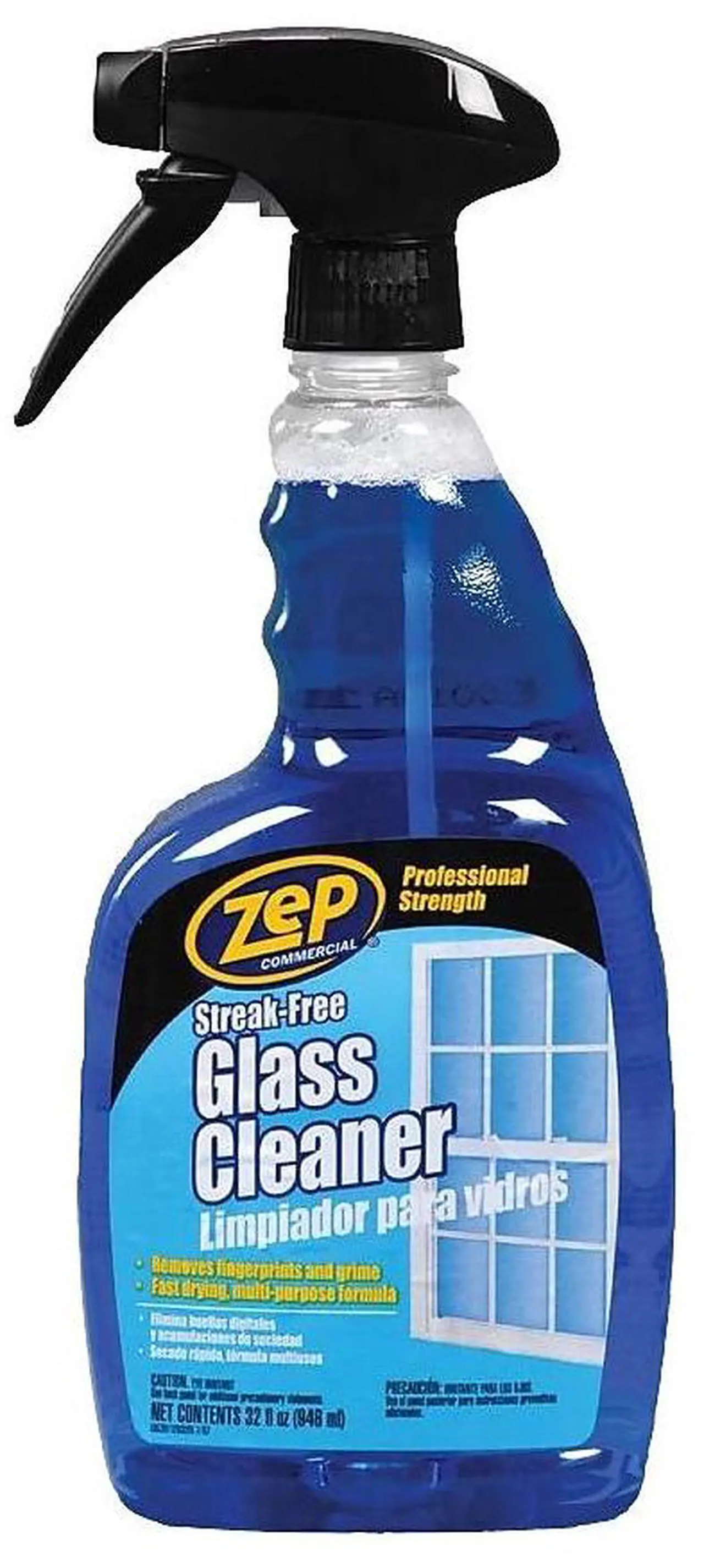 Alt view image 11 of 11 - Zep ZU112032 Streak-free Glass Cleaner, Spray, 32fl oz, Blue