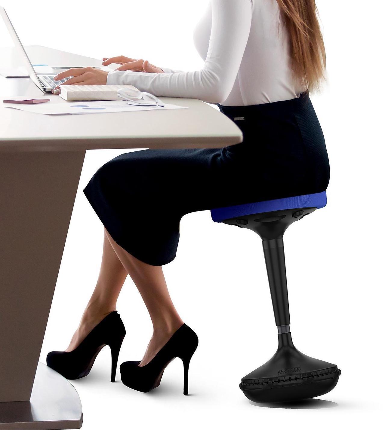 Alt view image 10 of 14 - Wobble Stool Standing Desk Stool - tall office chair for standing desk chair wobble stools for classroom seating adhd chair height adjustable stool 23-33" Active stool for standing desk wobble chairs