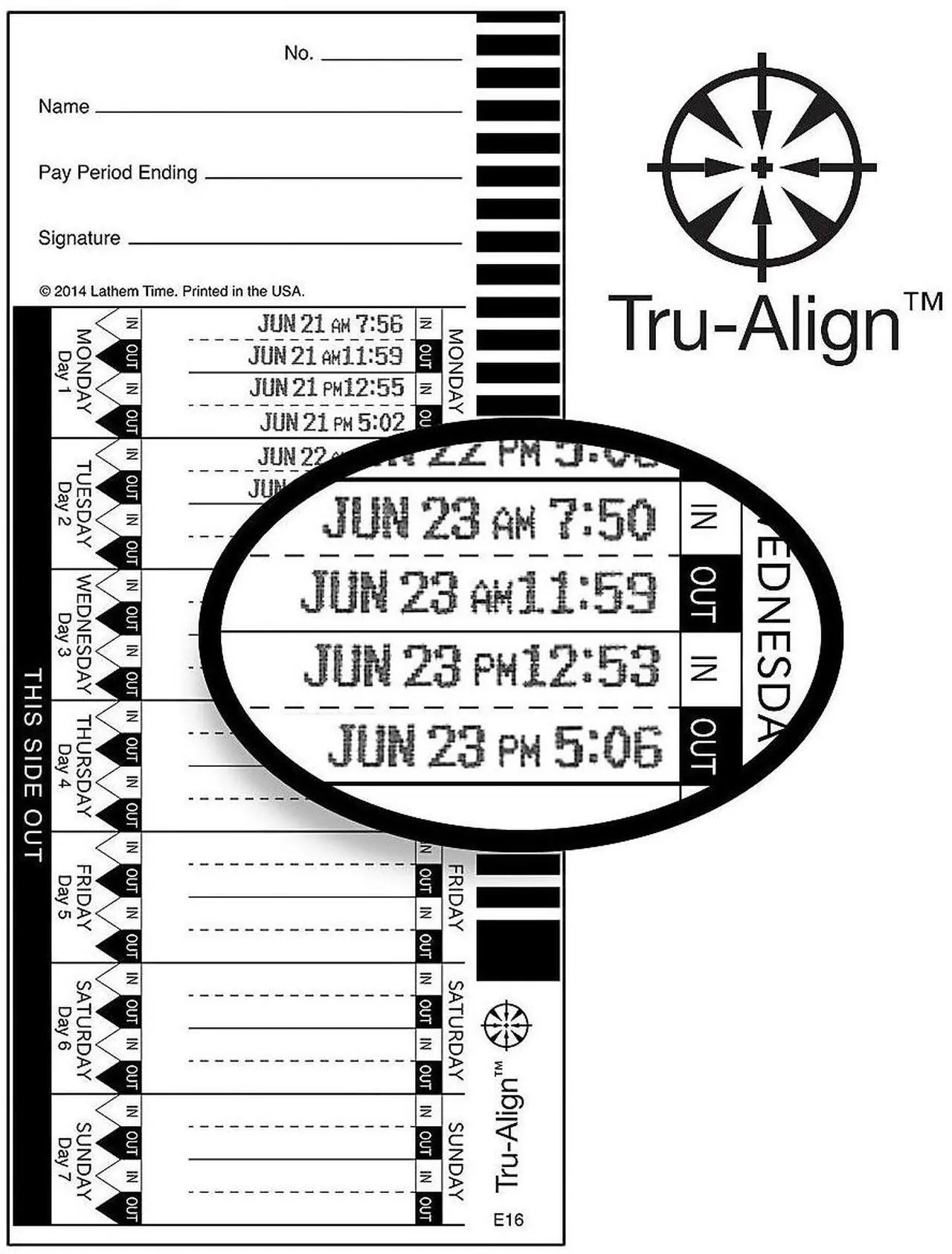 Alt view image 13 of 15 - 1600E Wireless Atomic Time Recorder with Tru-Align Feature Dark Gray
