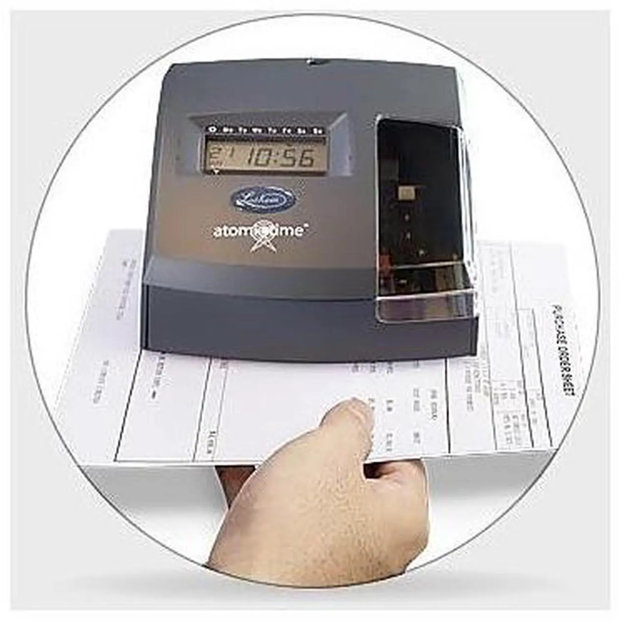 Alt view image 15 of 15 - 1600E Wireless Atomic Time Recorder with Tru-Align Feature Dark Gray