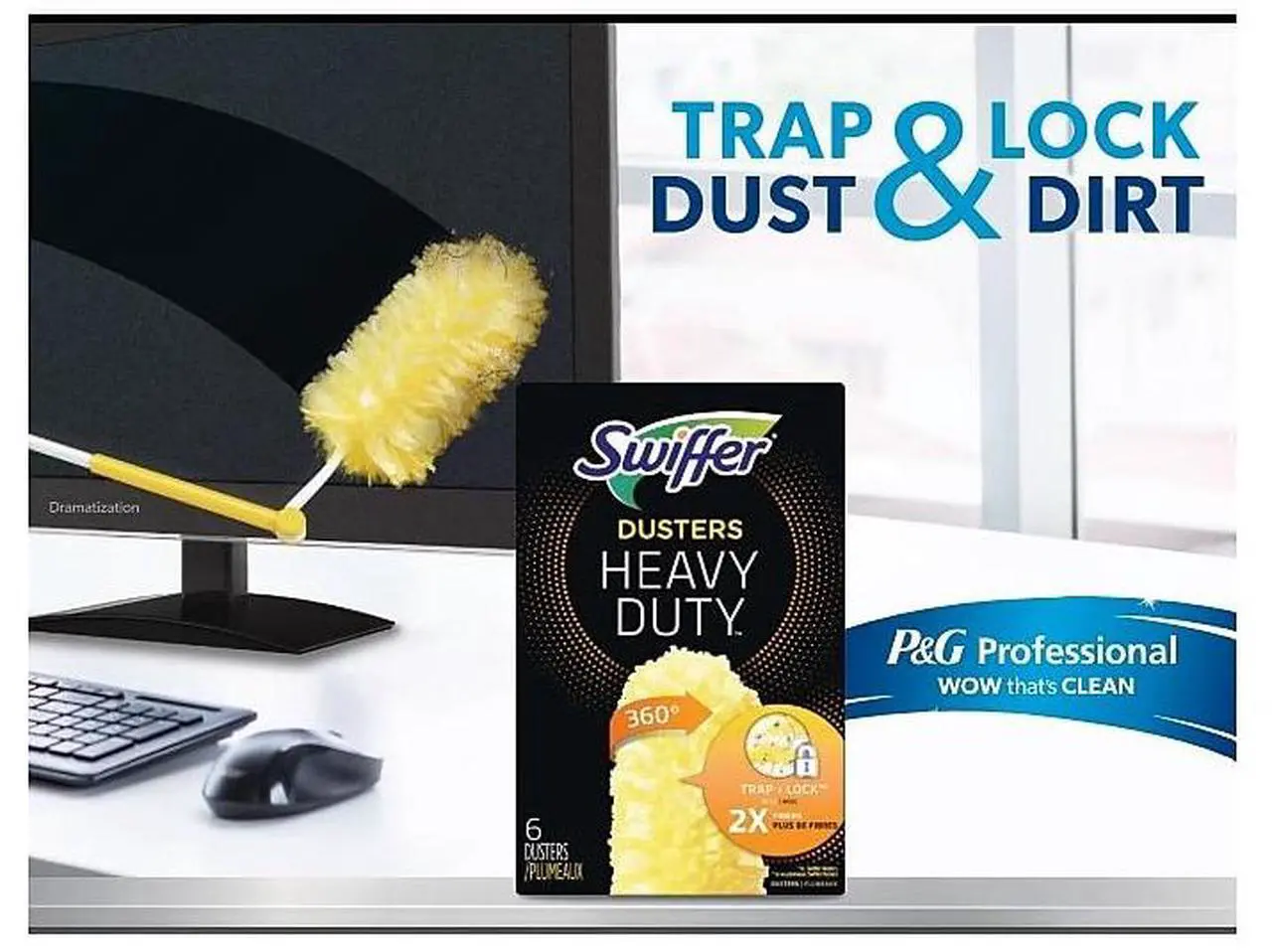 Alt view image 14 of 16 - Swiffer 360 Dusters Refill Dust Lock Fiber Yellow 6/Box 21620BX