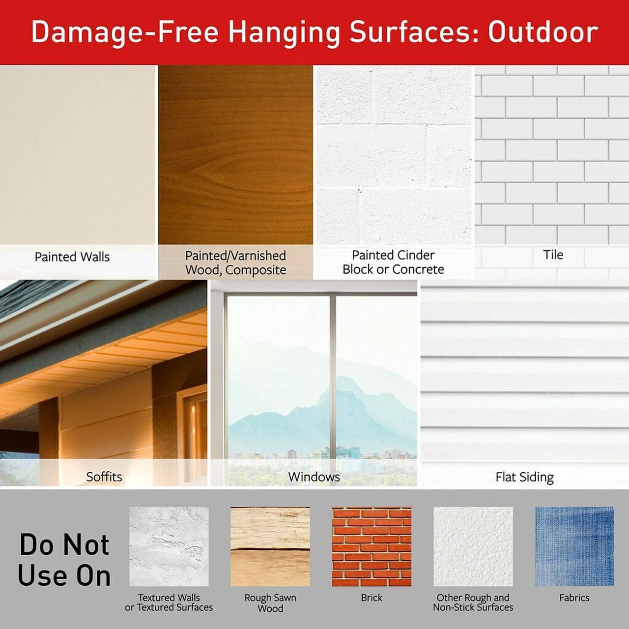 Alt view image 11 of 11 - Command All Weather Hooks and Strips Plastic Small 16 Clips & 20 Strips/Pack