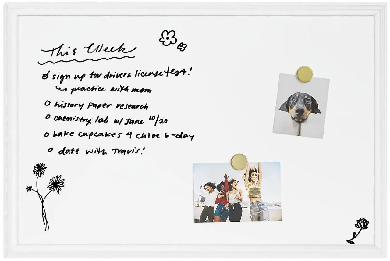 Alt view image 17 of 20 - Magnetic Dry Erase Board, 30 x 20 Inches, White D?cor Frame UBR2071U0001
