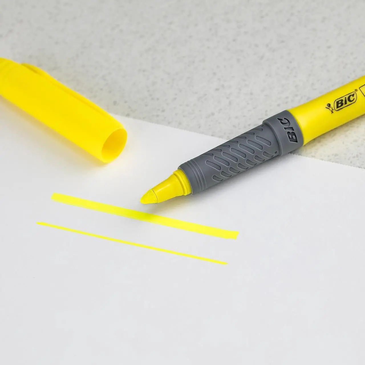 Alt view image 6 of 6 - Brite Liner Grip Pocket Highlighter Chisel Tip Fluorescent Yellow 5/Pack 31289