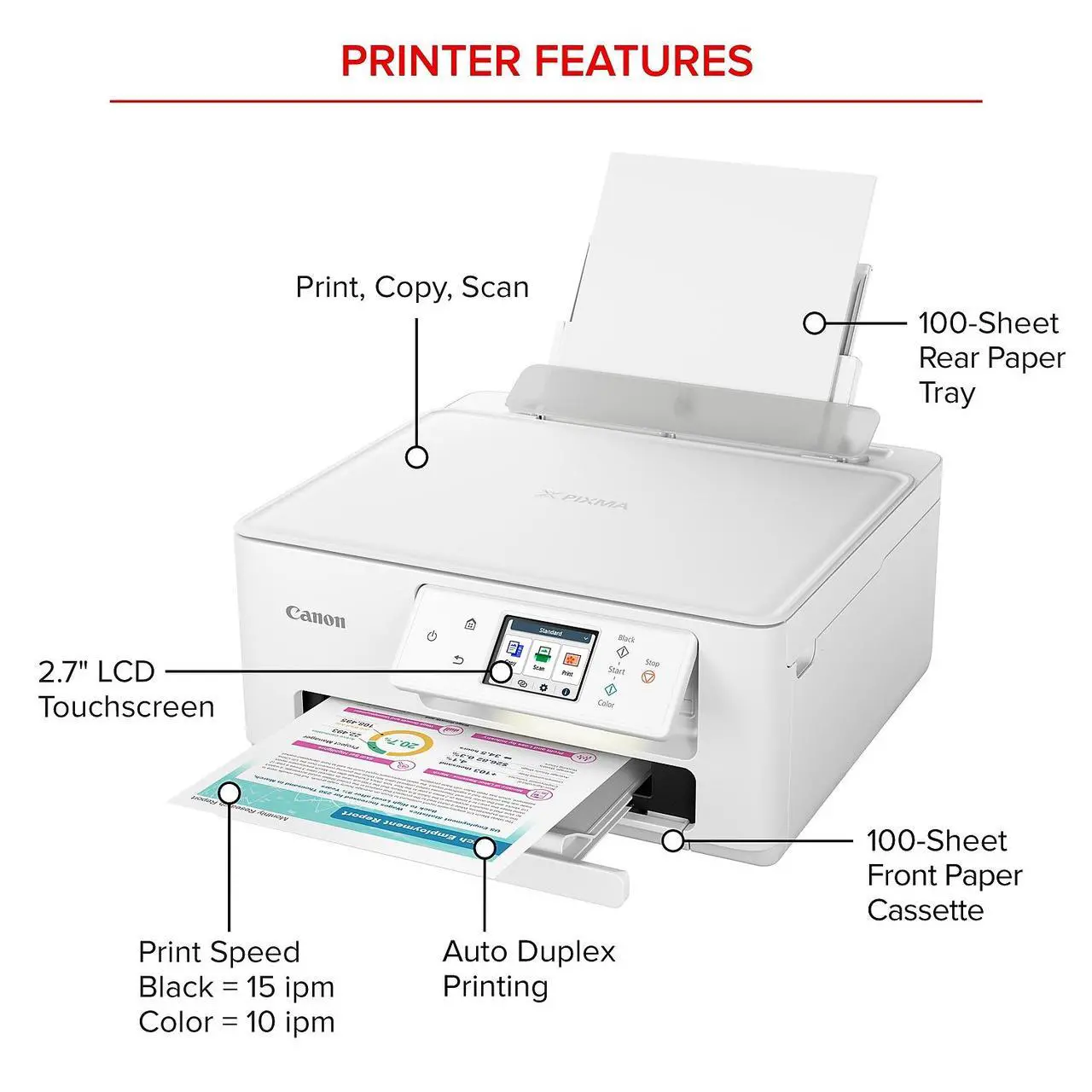 Alt view image 2 of 14 - Canon PIXMA TS7720 Inkjet Printer Print Scan Copy (6256C002)