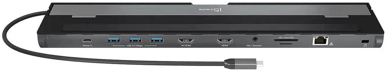 Alt view image 8 of 20 - j5create USB-C® Dual HDMI™ Docking Station