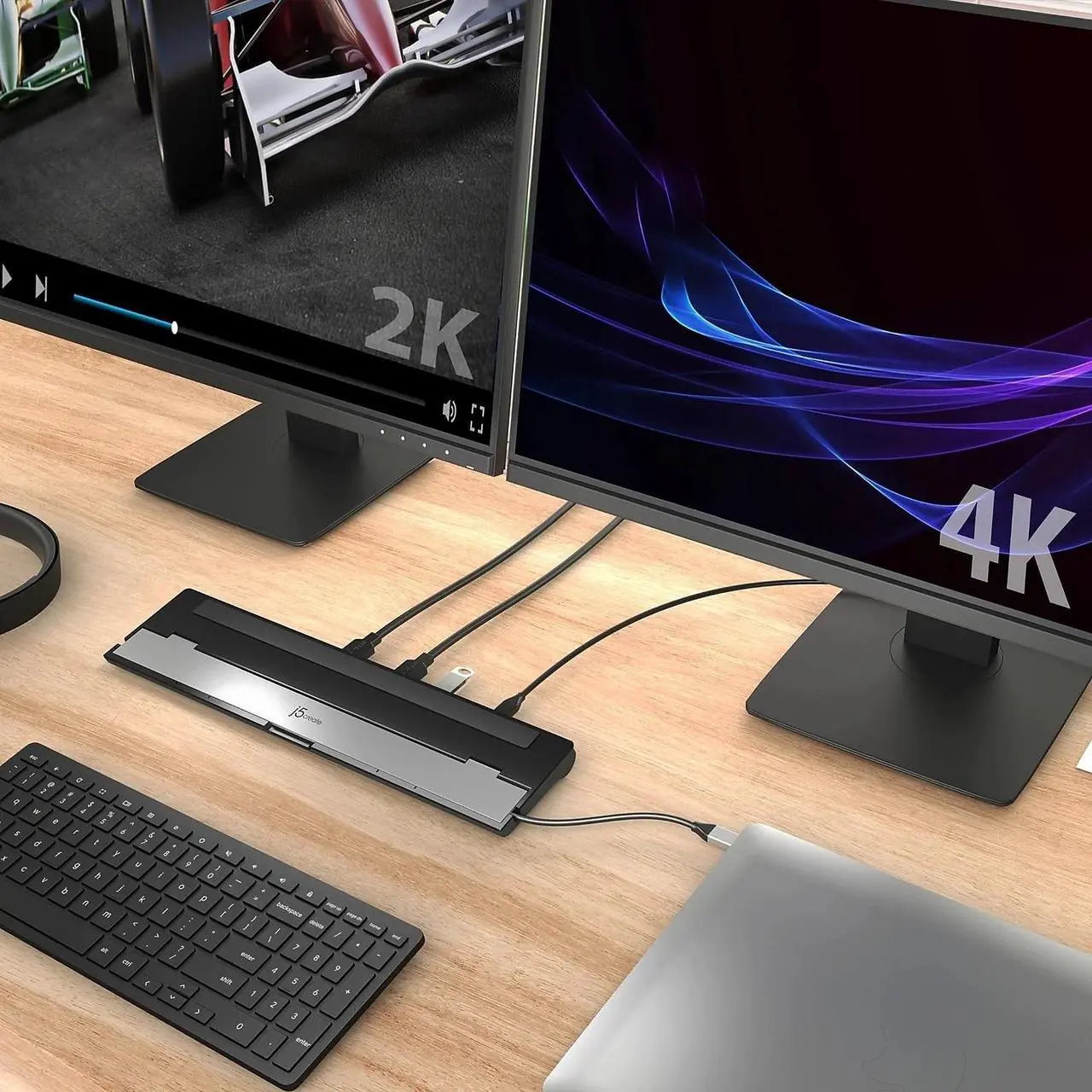Alt view image 11 of 20 - j5create USB-C® Dual HDMI™ Docking Station