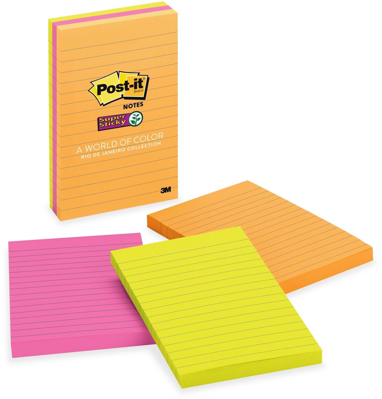 Main image of 3M Post-it Super Sticky 4x6 RDJaniero Lined Notes
