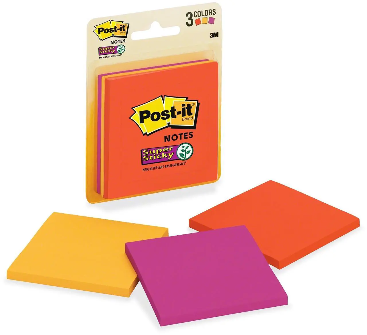 Main image of 3M Post-it Electric Glow 3x3 Super Sticky Notes