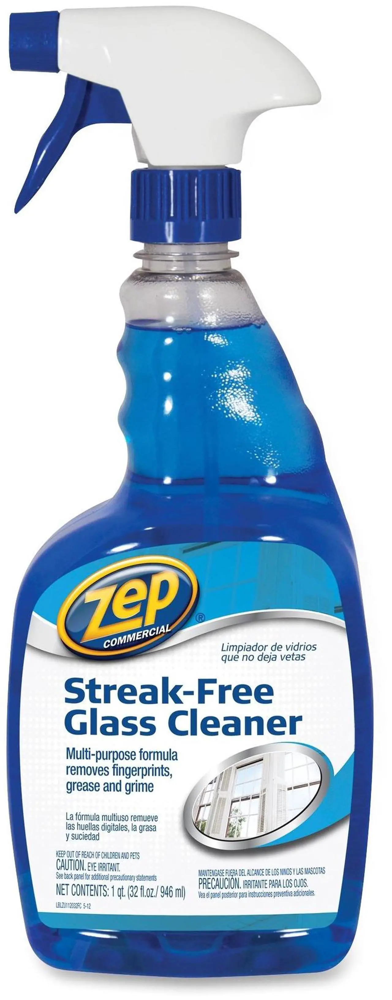 Alt view image 2 of 11 - Zep ZU112032 Streak-free Glass Cleaner, Spray, 32fl oz, Blue