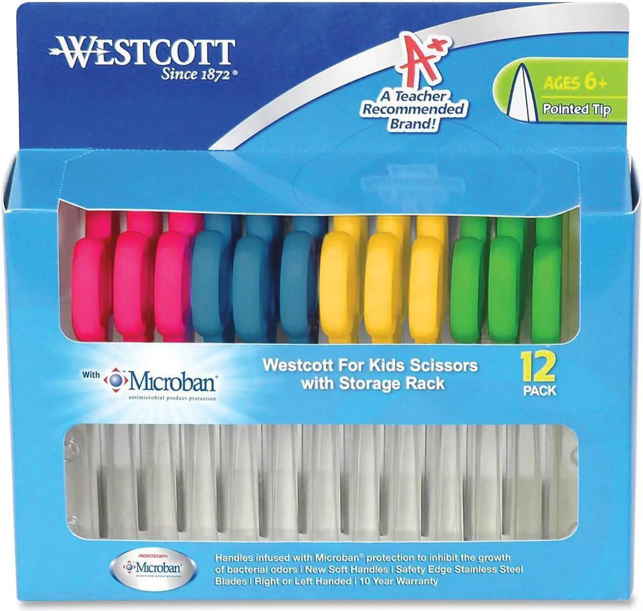 Main image of Acme Westcott 5" Pointed Microban Scissors