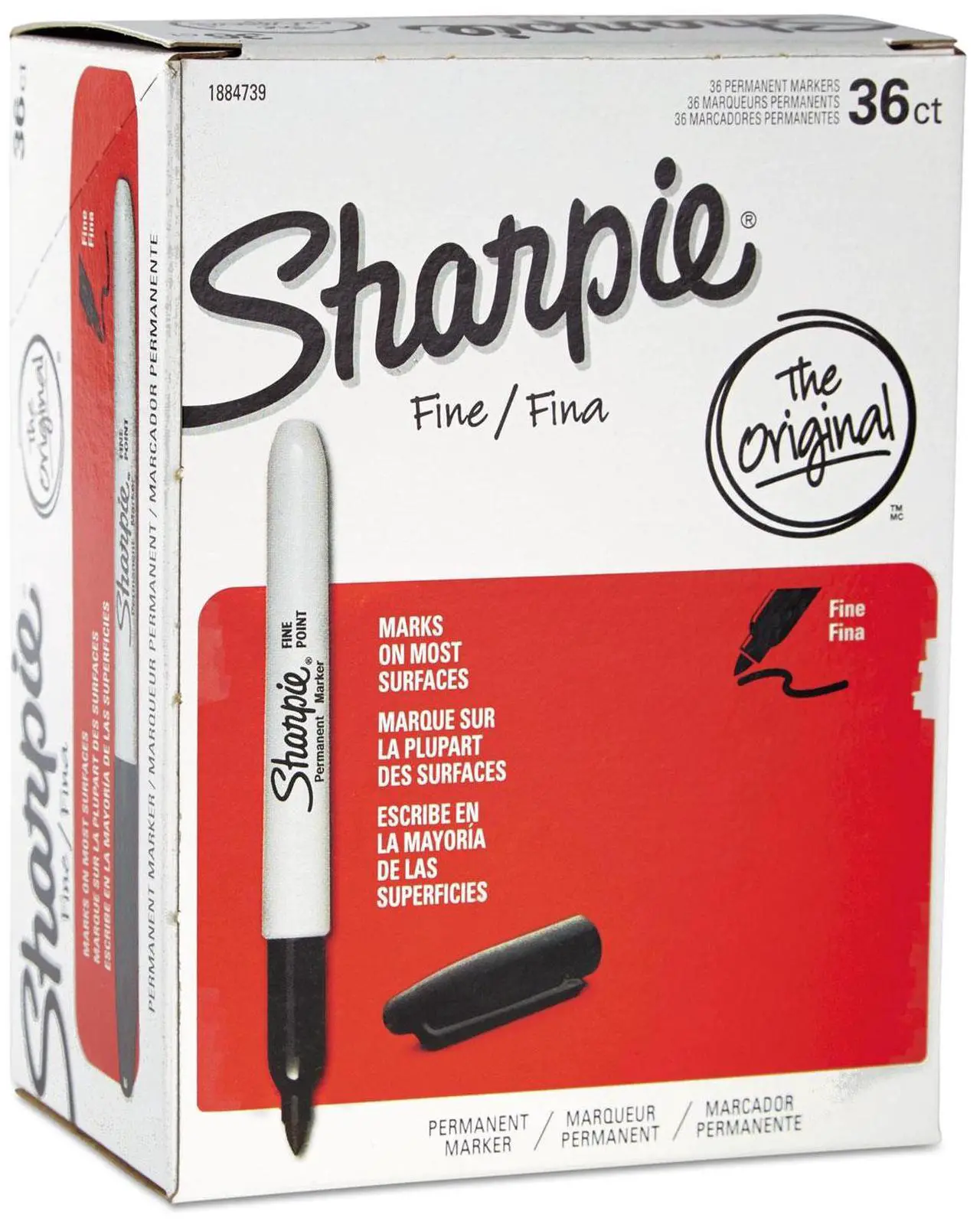 Alt view image 5 of 20 - Sharpie Fine Point Permanent Marker Black 36/Pack 1884739
