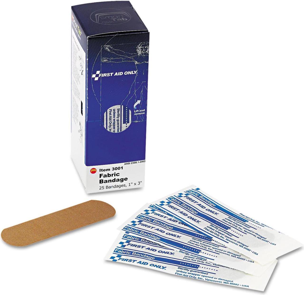 Alt view image 2 of 19 - First Aid Only Fabric Bandages, 1" x 3", 25/Box