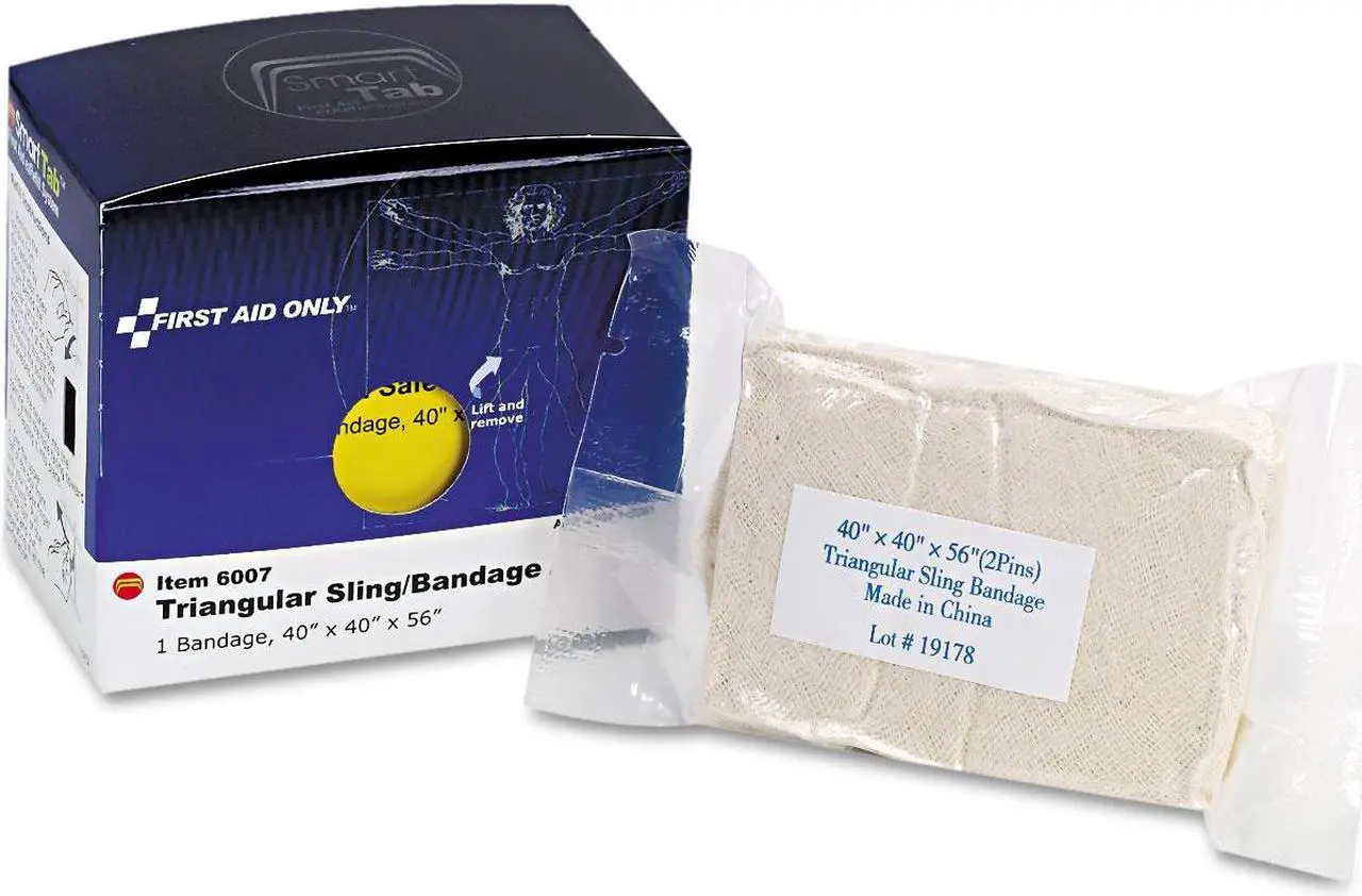 Alt view image 2 of 14 - First Aid Only Triangular Sling/Bandage, 40” x 40” x 56”, 2 Safety Pins/1 Bandage/Box