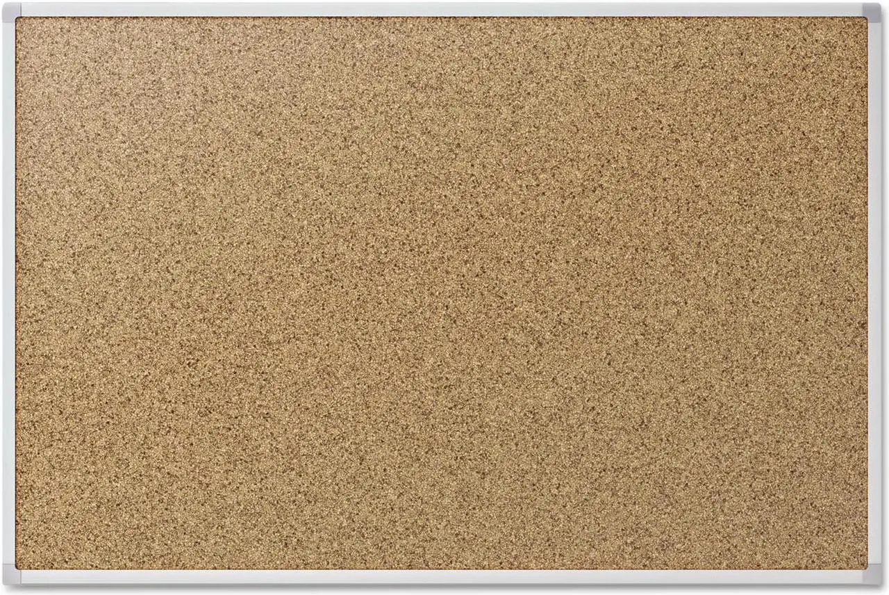 Alt view image 5 of 11 - Mead Cork Bulletin Board 48 x 36 Silver Aluminum Frame 85362