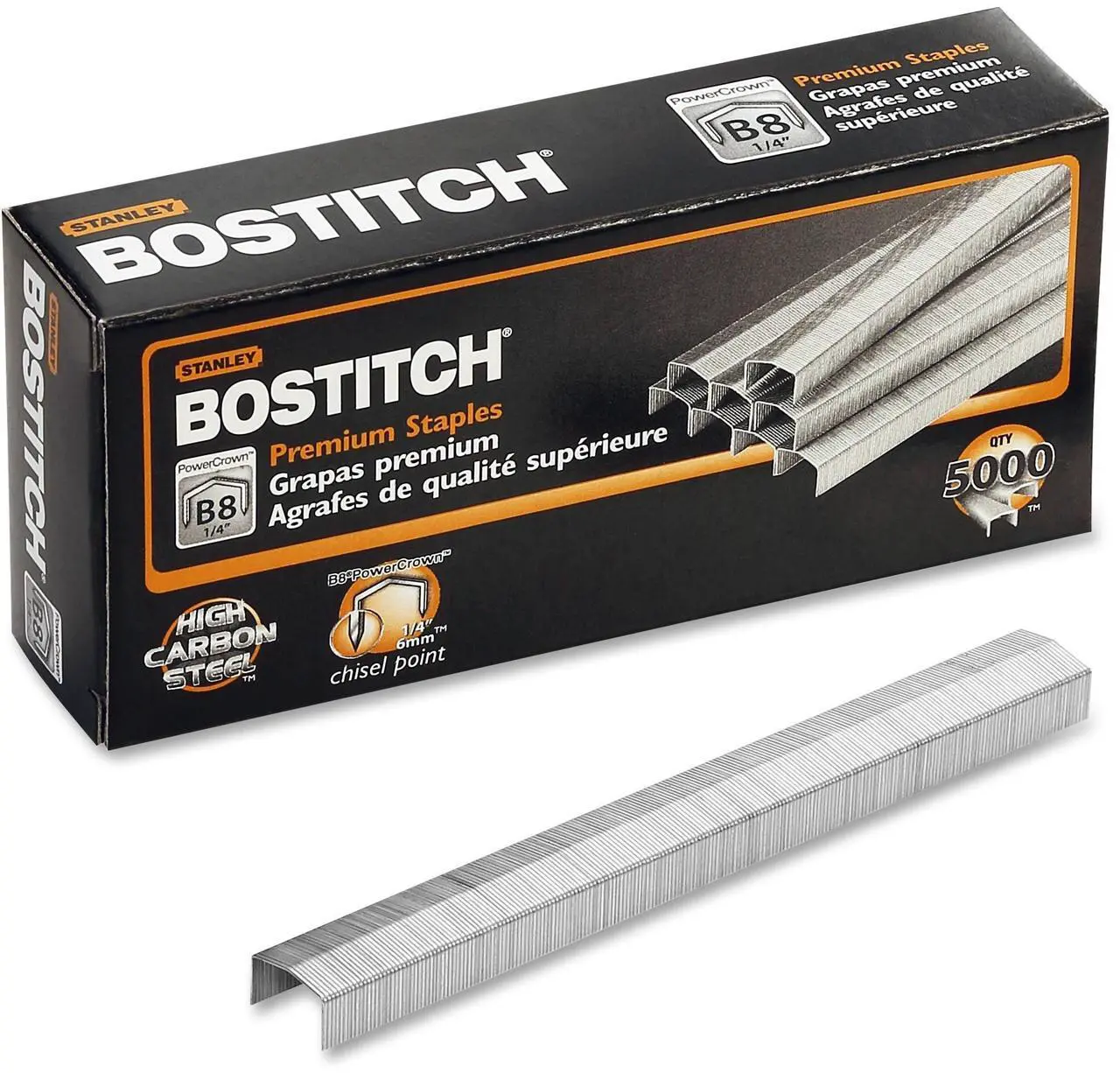 Alt view image 2 of 3 - Amax Inc B8 Staples Chisel Point Use In B8 Line 1/2"W 1/4"L 5 000/BX STCR211514