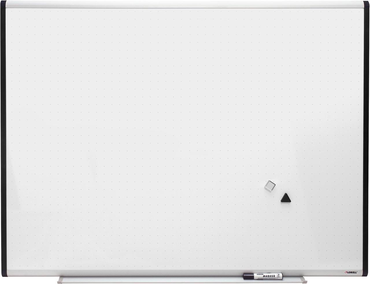Alt view image 3 of 13 - Lorell Magnetic Dry-erase Board w/ Grid Lines 4'x3' Silver/Ebony 69652