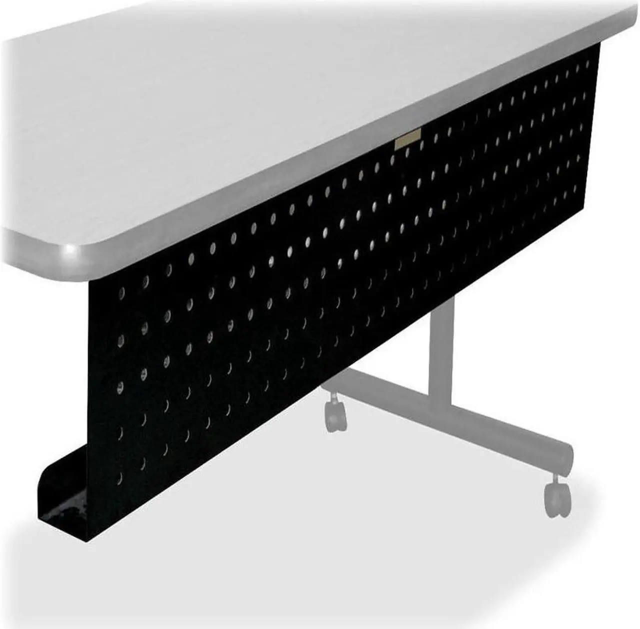 Main image of Lorell 60684 Rectangular Training Table Modesty Panel 42" Width x 3" Depth x 10" Height - Steel - Black