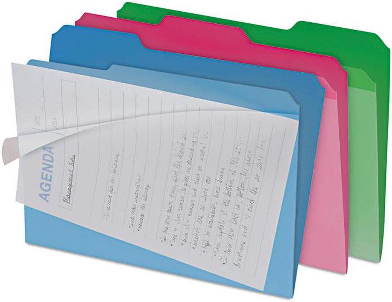 Main image of find It™ Clear View Interior File Folders 1/3 Cut Top Tab Letter Assorted 6/Pack