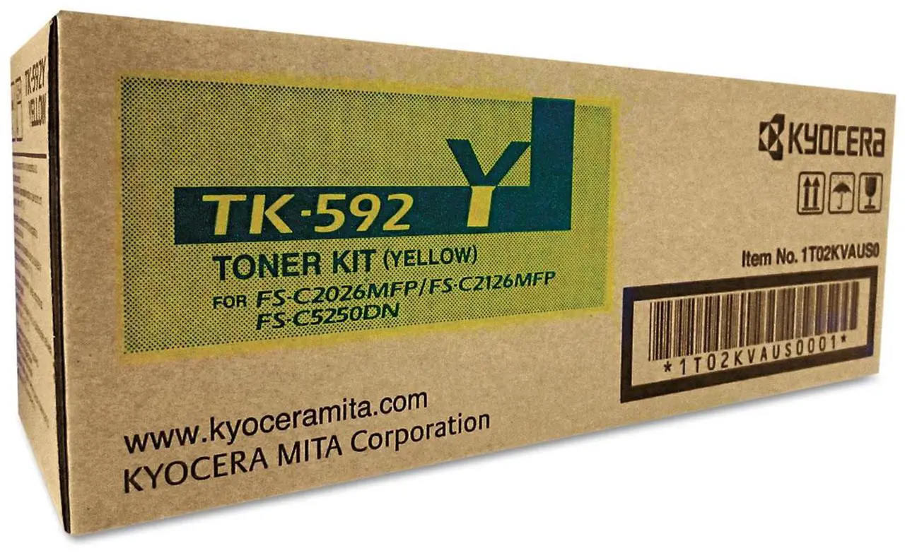 Alt view image 3 of 20 - Kyocera Copystar TK592Y Yellow Toner Yellow
