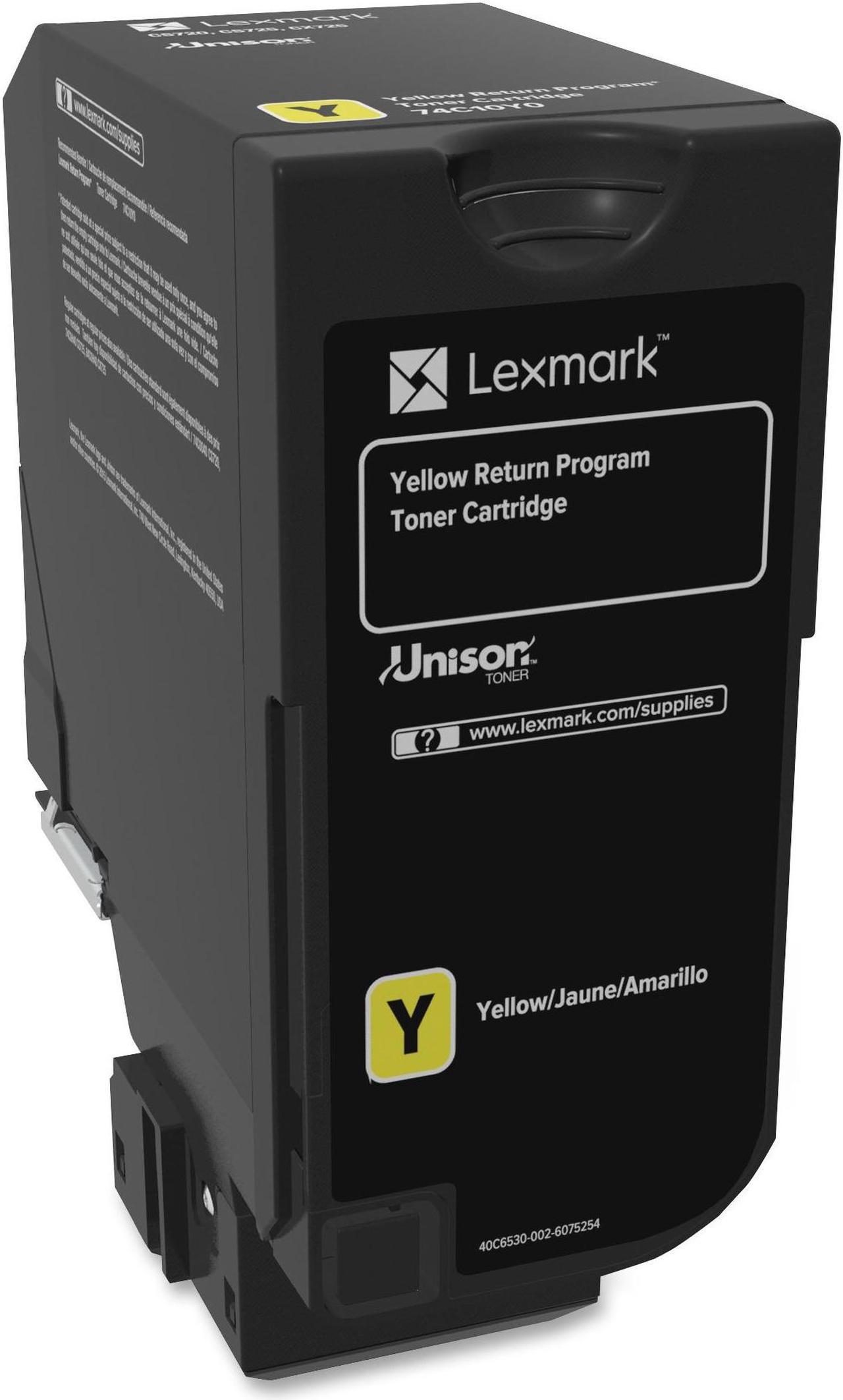 Lexmark 74C10Y0 Return Program Toner Cartridge - Yellow