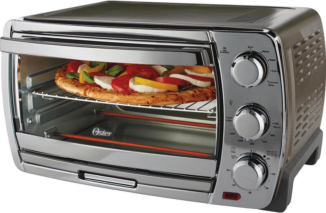 Alt view image 4 of 12 - Oster Convection Countertop Oven - 1300 W - Toast, Pizza, Broil - Silver