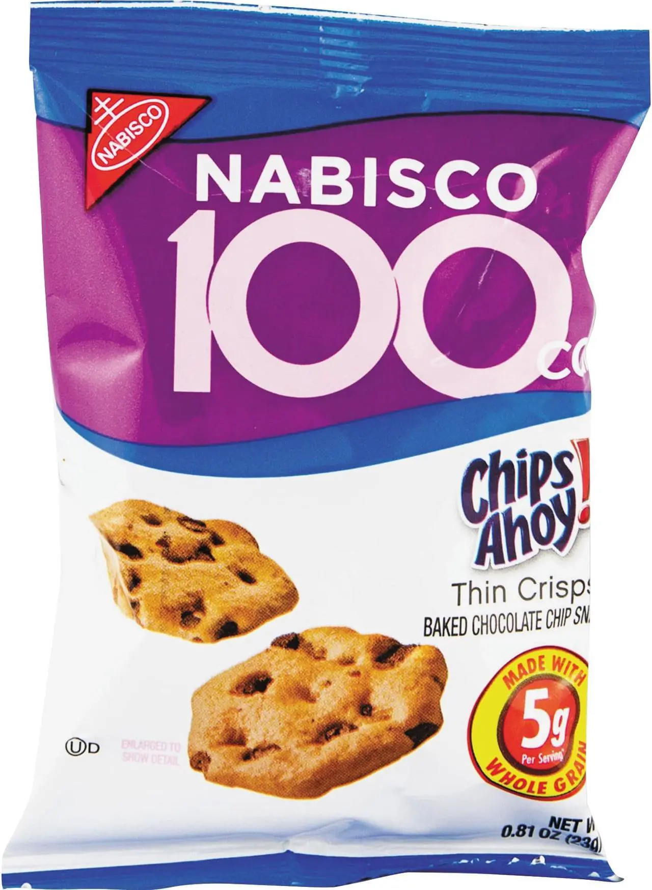 Alt view image 3 of 3 - Nabisco 05343 100 Calorie Chips Ahoy Chocolate Chip Cookie, 6/Box