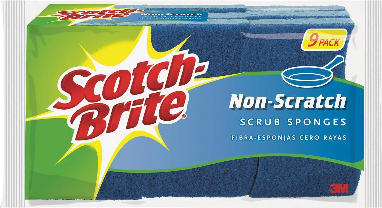 Alt view image 3 of 13 - 3M 93684 Scotch Brite 9 Pack Non-Scratch Scrub Sponges