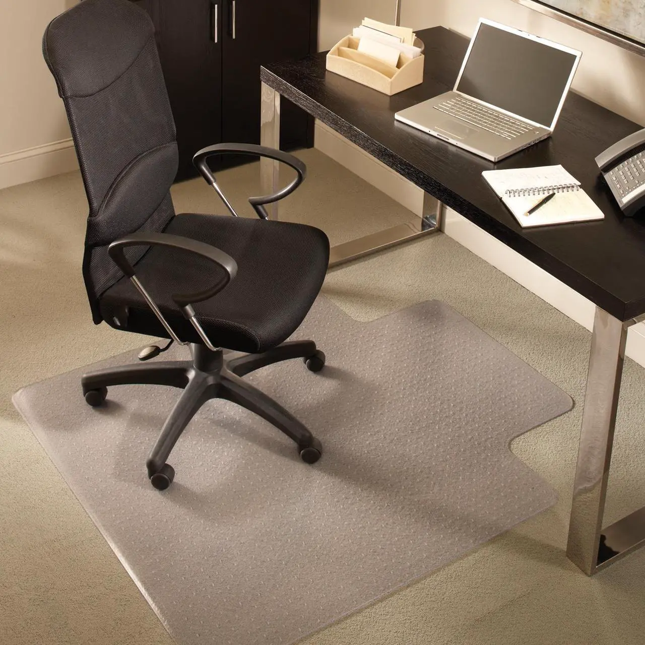 Alt view image 2 of 2 - EVERLIFE AnchorBar Chair Mat Lipped 46x60 STANDARD 25x12 Crystal Edge Rolled