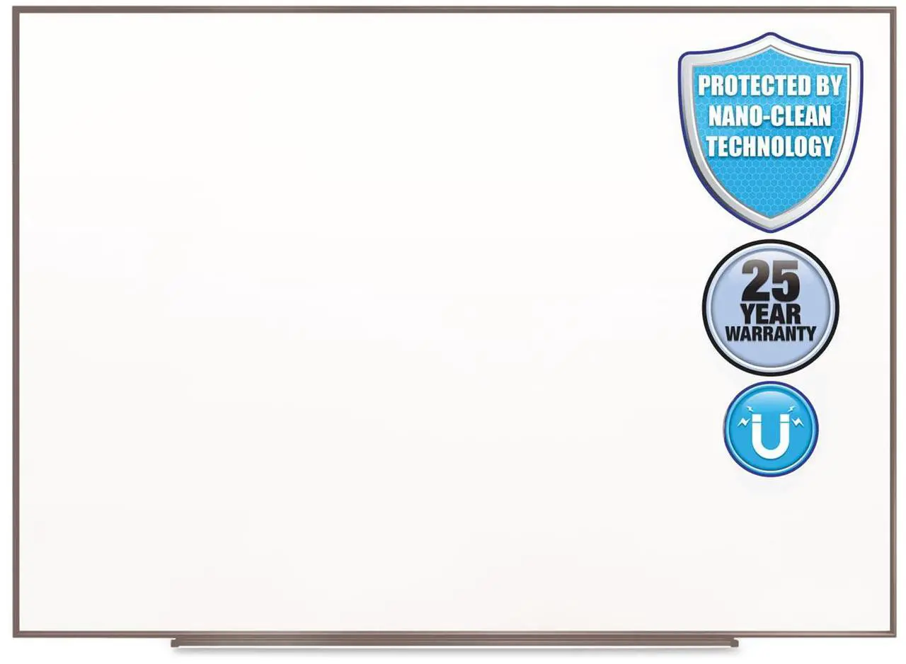 Alt view image 3 of 19 - Fusion Nano-Clean Magnetic Whiteboard 36 x 24 White Surface Silver Aluminum Frame NA3624F
