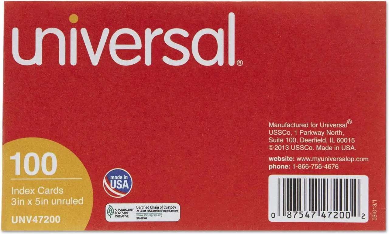 Alt view image 11 of 11 - UNIVERSAL Unruled Index Cards 3 x 5 White 100/Pack 47200