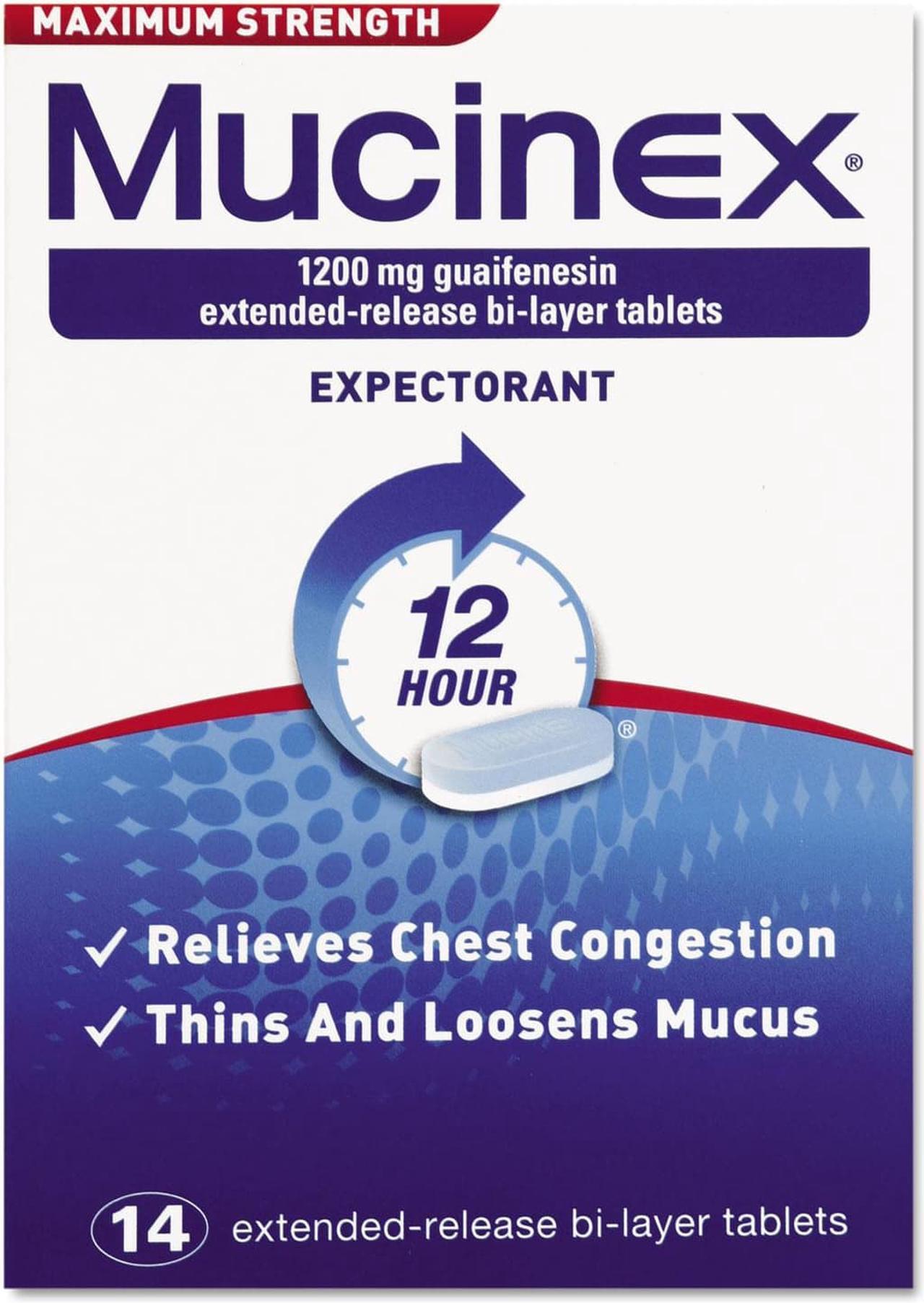 Main image of Mucinex Max Strength Expectorant 14 Tablets/Box 02314