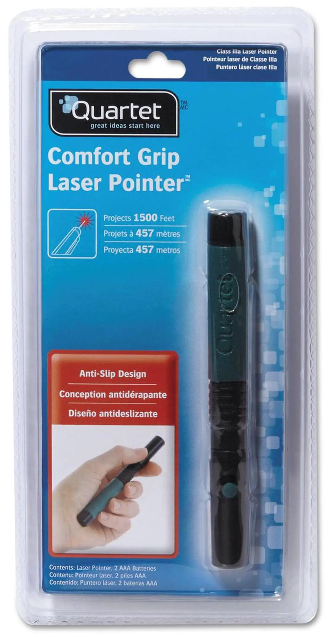 Alt view image 12 of 16 - Quartet Quartet Classic Comfort Laser Pointer, Class 3a, Large Venue, Green -