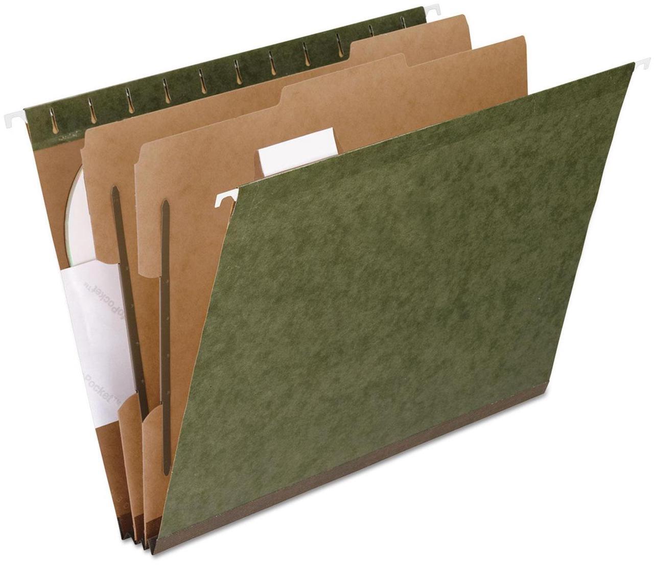 Alt view image 13 of 14 - Tops Pendaflex 59254 2   Expansion Hang Folders  Letter  6-Section  GN  10/box