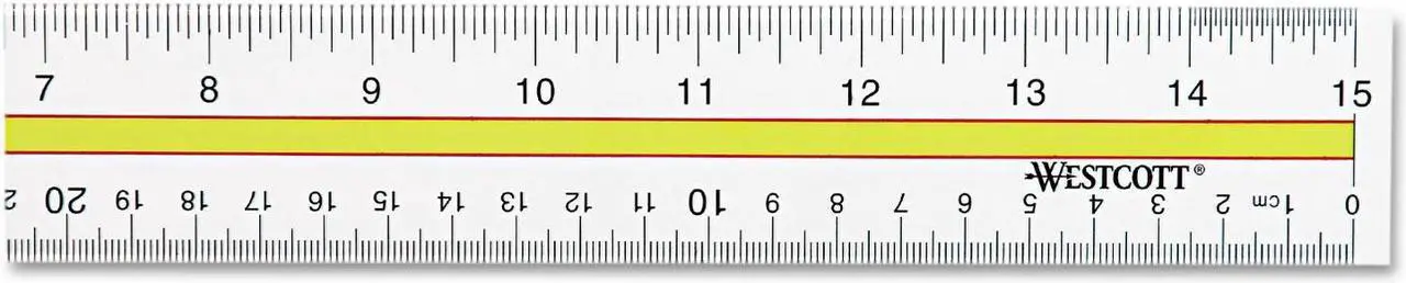 Alt view image 6 of 7 - Westcott Acrylic Data Highlight Reading Ruler With Tinted Guide 15" Clear 10580