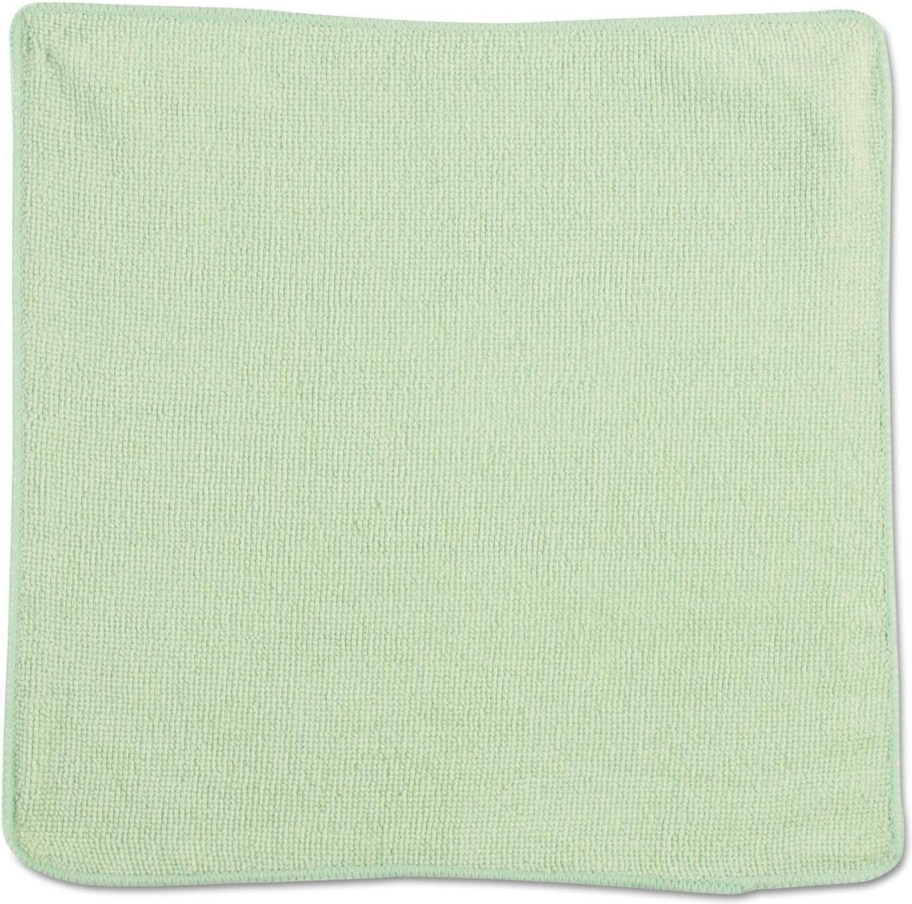 Alt view image 7 of 14 - Rubbermaid Commercial Microfiber Cleaning Cloths 12 x 12 Green 24/Pack 1820578