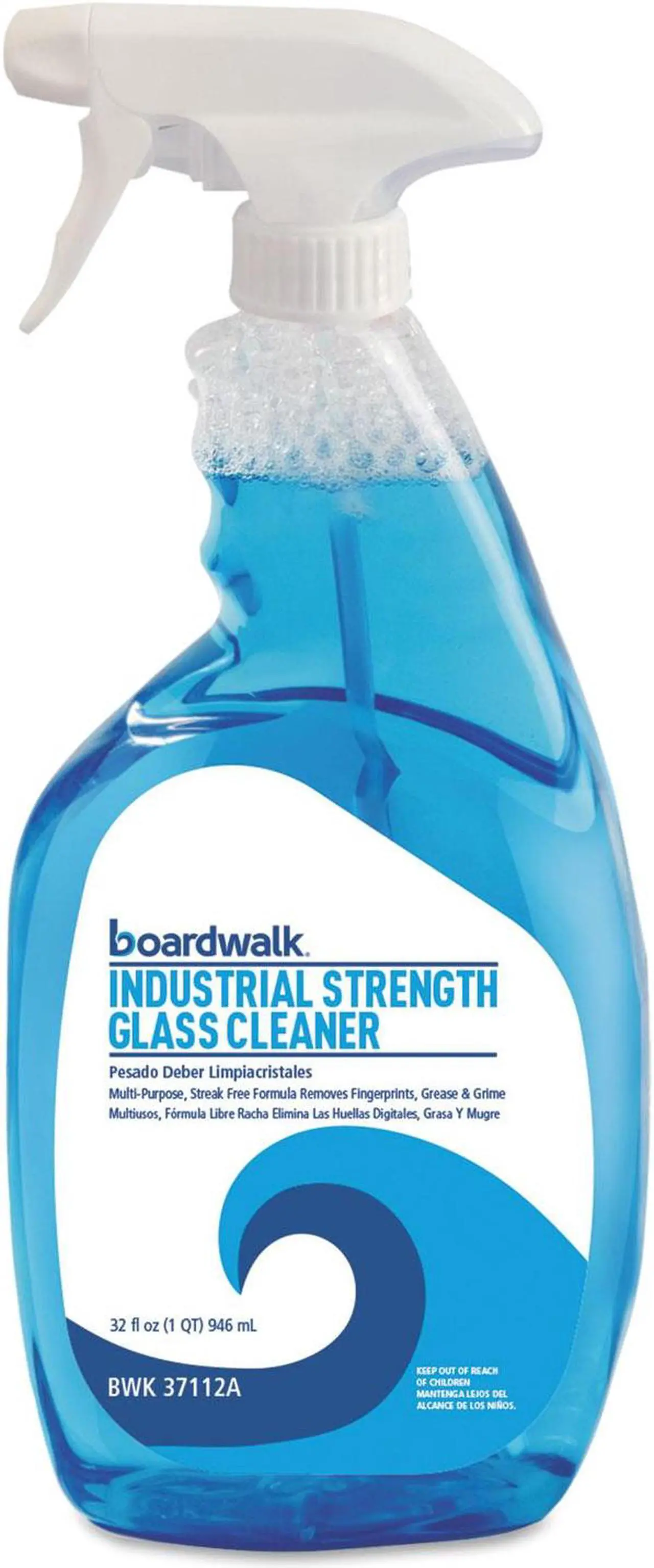 Alt view image 4 of 10 - Boardwalk BWK47112AEA Industrial Strength Glass Cleaner with Ammonia, 32 oz. Trigger Bottle