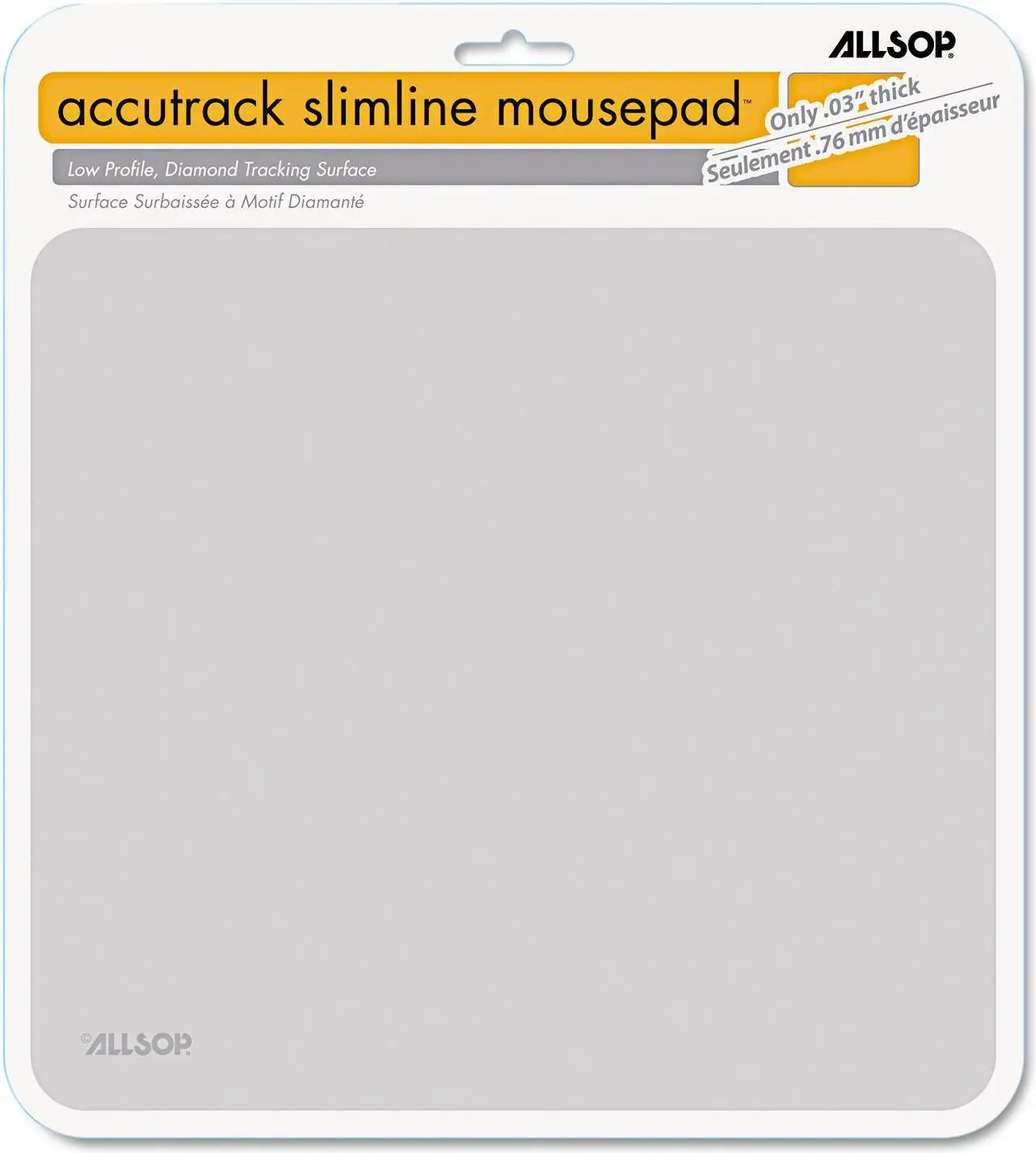 Alt view image 11 of 11 - Allsop Accutrack Slimline Mouse Pad Silver 8 3/4" x 8" 30202