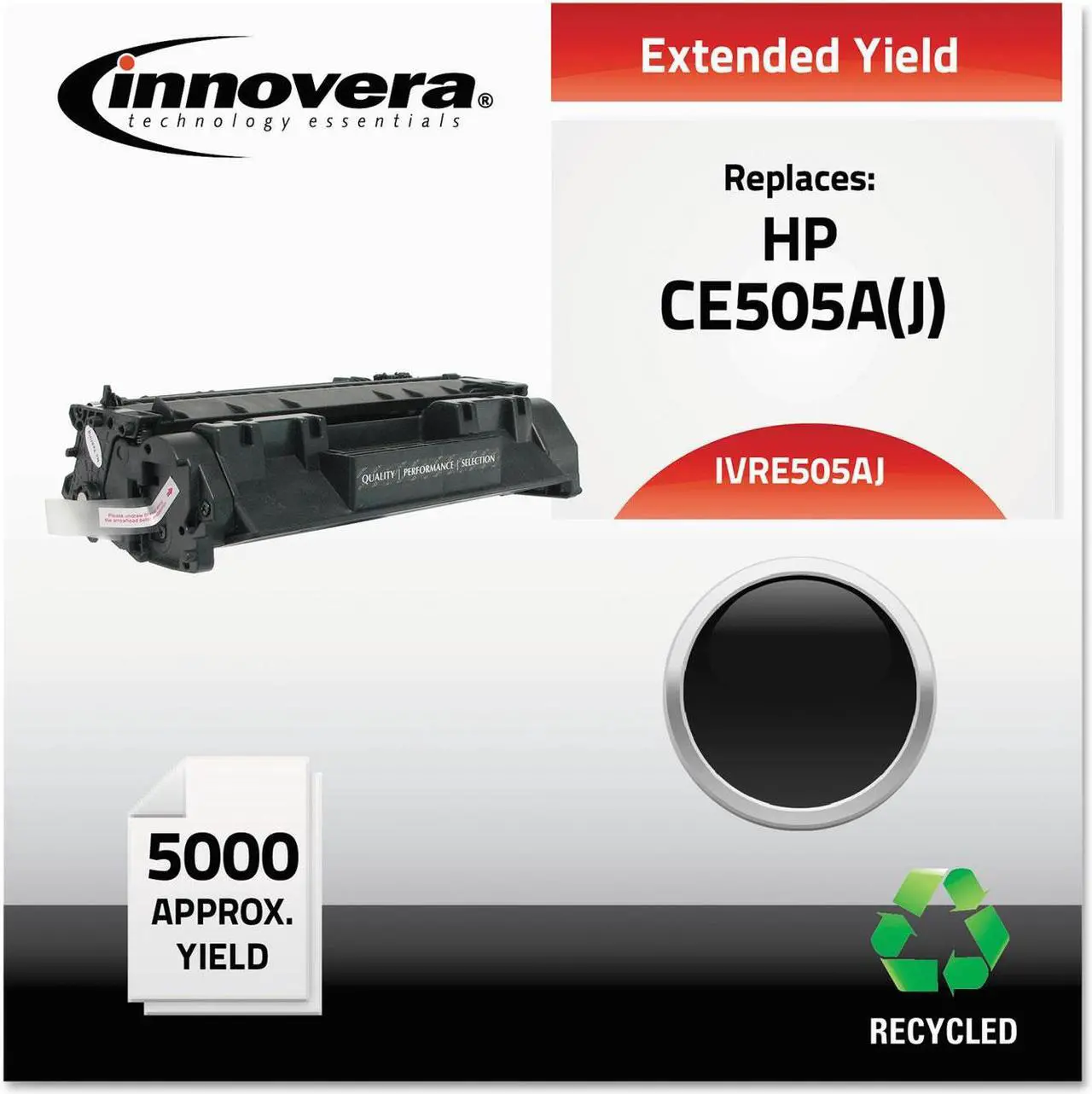 Alt view image 6 of 11 - Innovera Compatible Black Jumbo Yield Toner Cartridge (Alternative for HP 05A/CE505A)