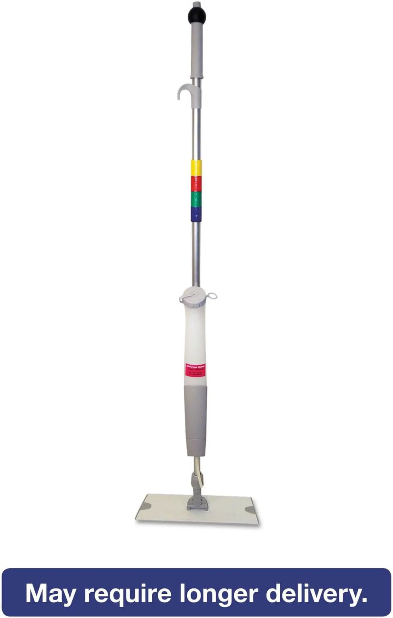 Alt view image 9 of 17 - Boardwalk Bucketless Microfiber Mop System 5 x 18 Head 59" Handle Blue/Gray BWMS16MFM