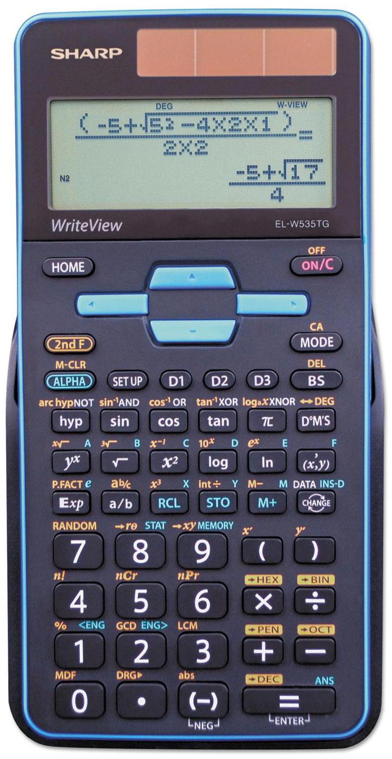 Alt view image 2 of 11 - Sharp EL-W535TGBBL Scientific Calculator 16-Digit LCD ELW535TGBBL