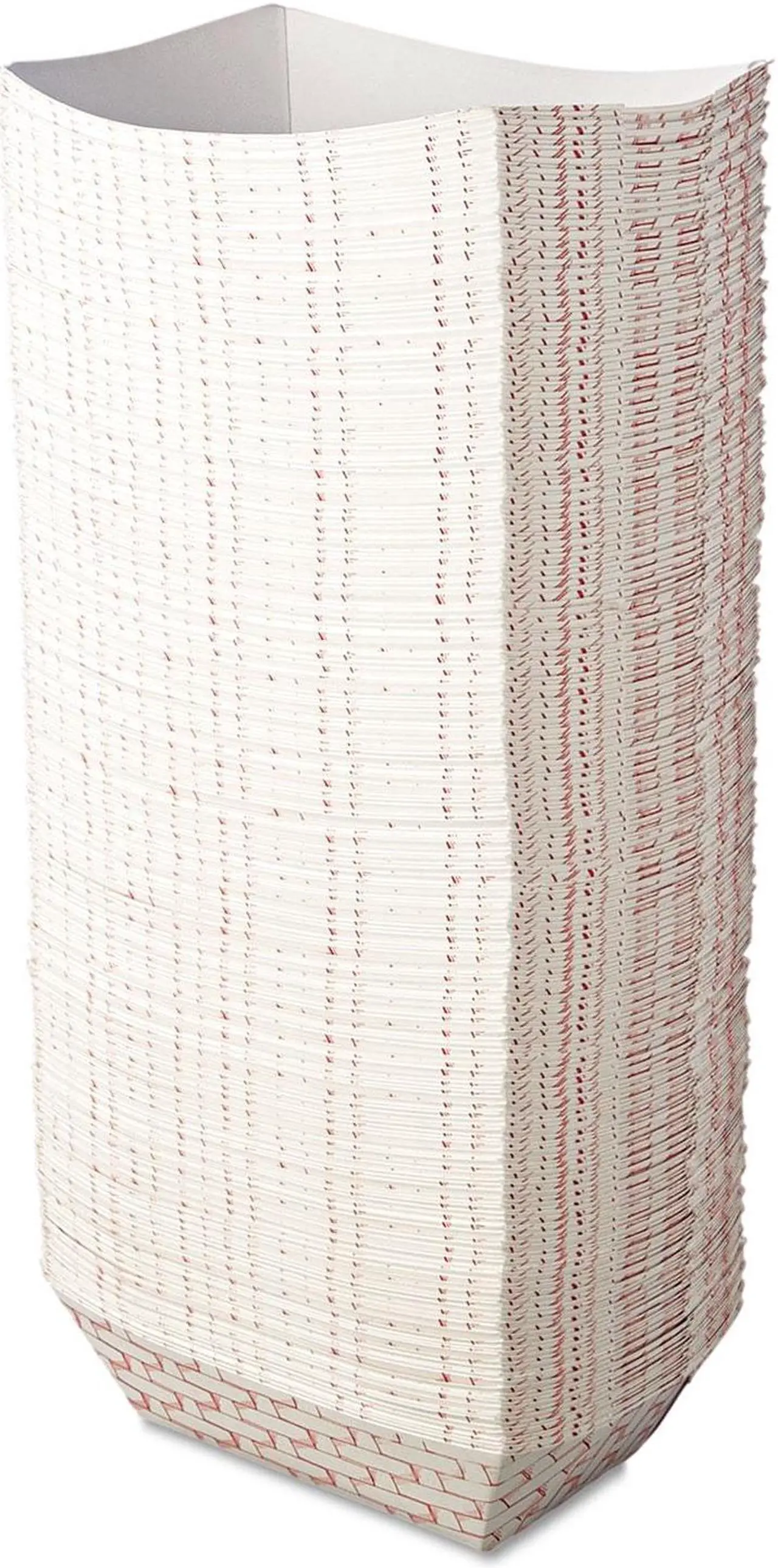 Alt view image 9 of 9 - Boardwalk 30LAG300 Paper Food Baskets, 3lb Capacity, Red/White, 500/Carton, 1 Carton