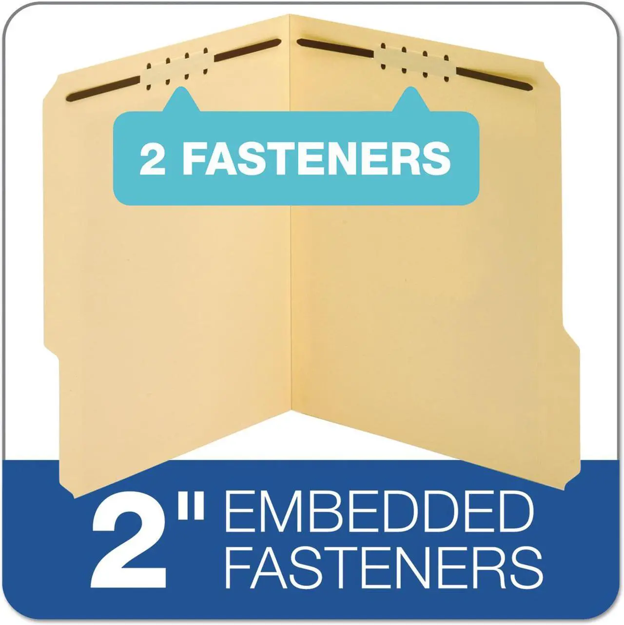 Alt view image 16 of 19 - Pendaflex Top Tab Fastener Folder 1/3 Cut Top Tab Letter 18 Point Manila 50/Box