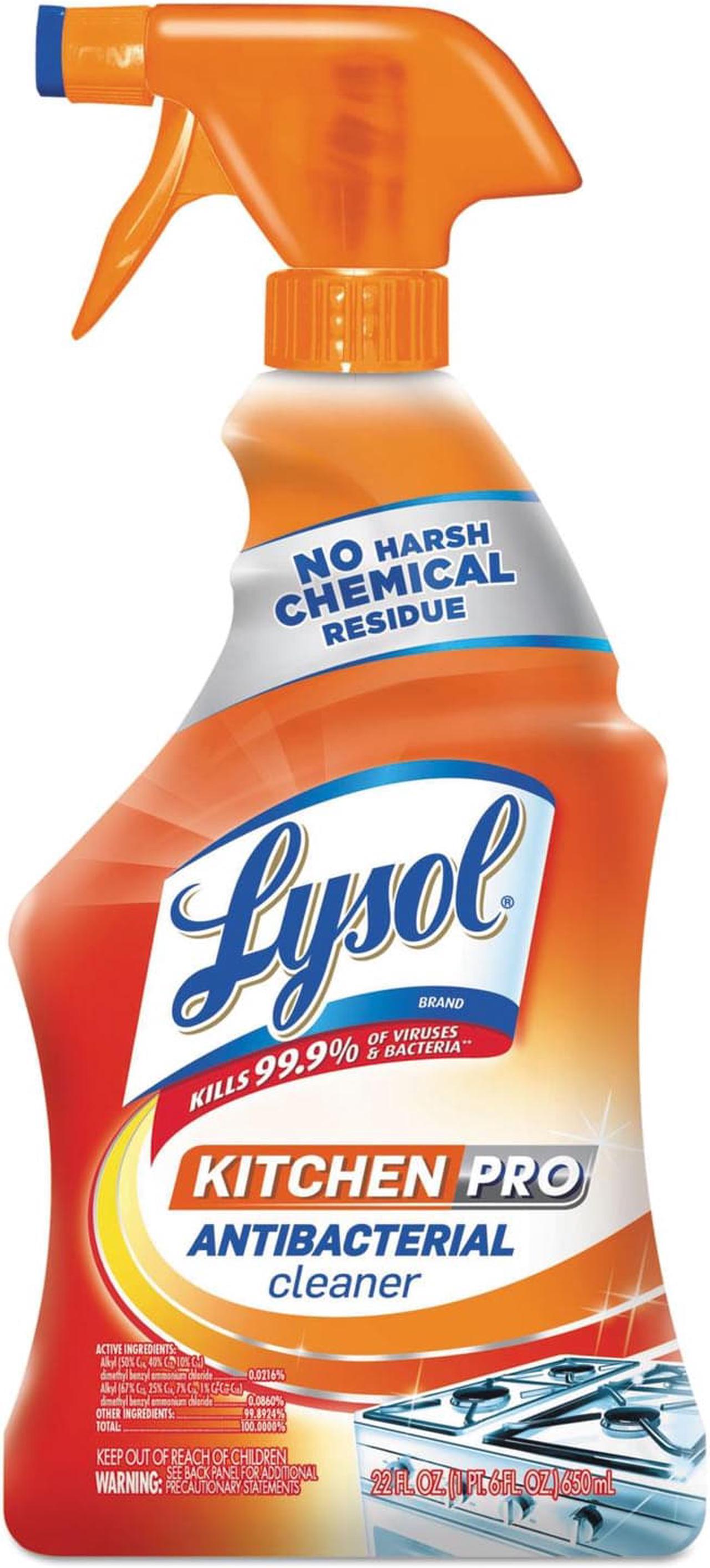 Main image of LYSOL Kitchen Pro Antibacterial Cleaner Citrus Scent 22 oz Spray Bottle 9/CT 79556