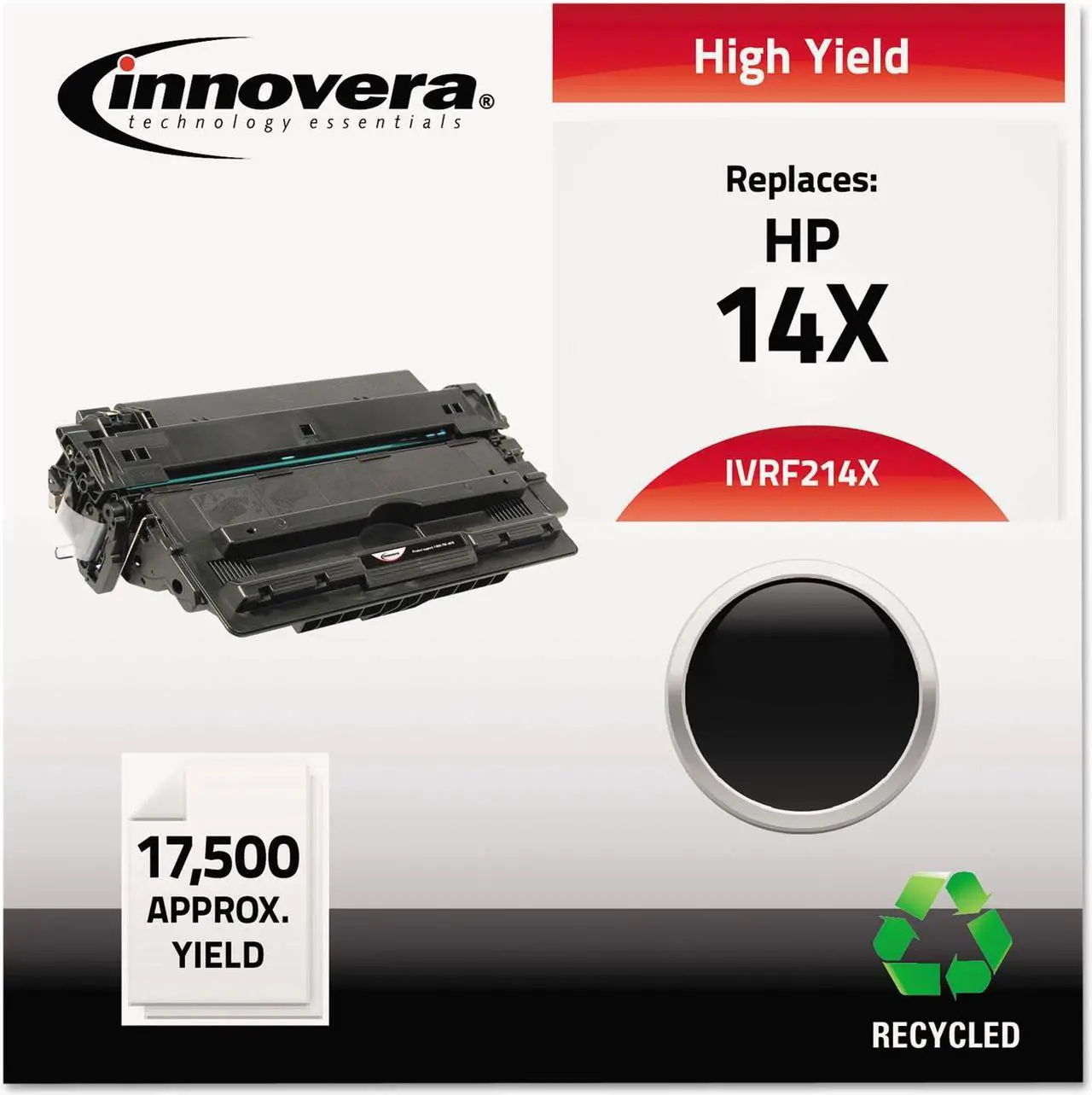 Alt view image 2 of 9 - Innovera IVRF214X Innovera Remanufactured CF214X (14X) High-Yield Toner, 17500 P